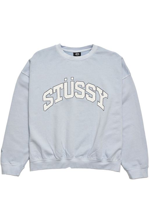 Stussy Womens Scholarship BF Crew Sweaters Blue - INJFG7521